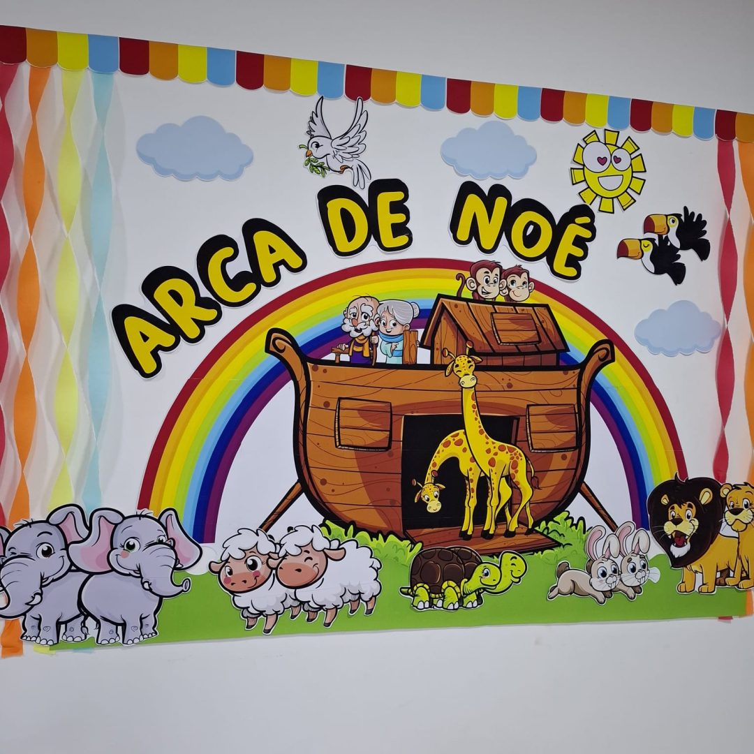 PAINEL ARCA DE NOÉ 🌈🦁🐒🦓 - Imagem 3
