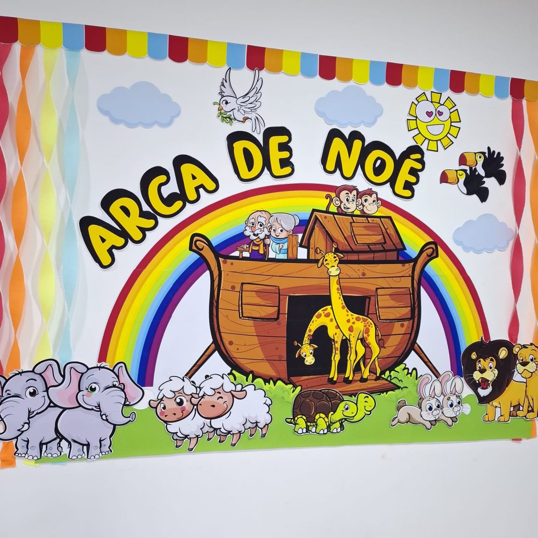 PAINEL ARCA DE NOÉ 🌈🦁🐒🦓 - Imagem 2