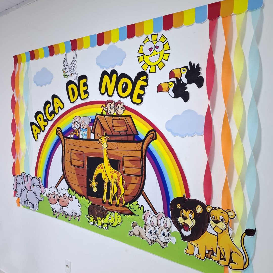 PAINEL ARCA DE NOÉ 🌈🦁🐒🦓 - Imagem 5