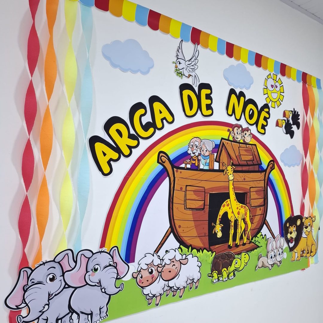 PAINEL ARCA DE NOÉ 🌈🦁🐒🦓 - Imagem 6