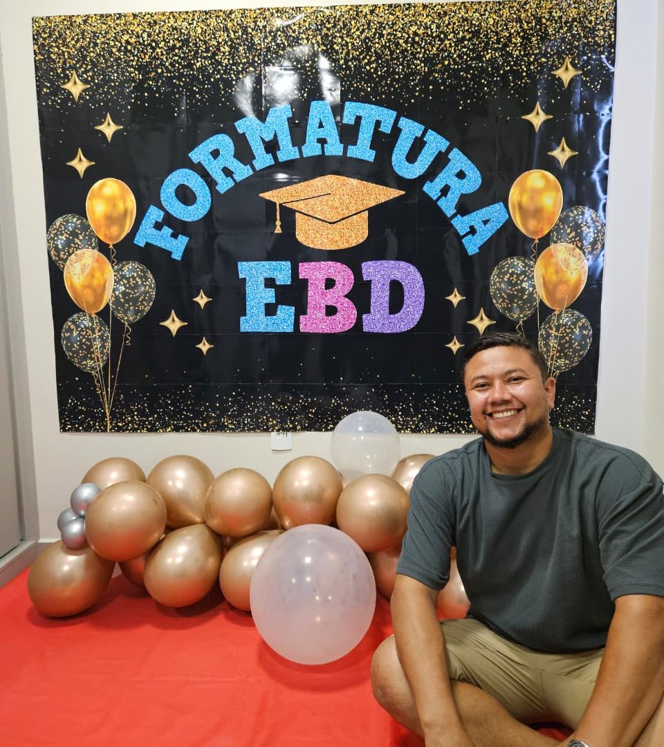 BANNER GIGANTE FORMATURA EBD - PRETO COM BALÕES