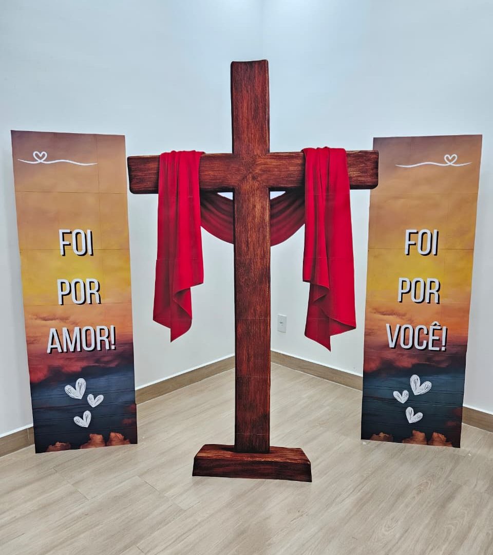 CENÁRIO DE PÁSCOA CRUZ GIGANTE