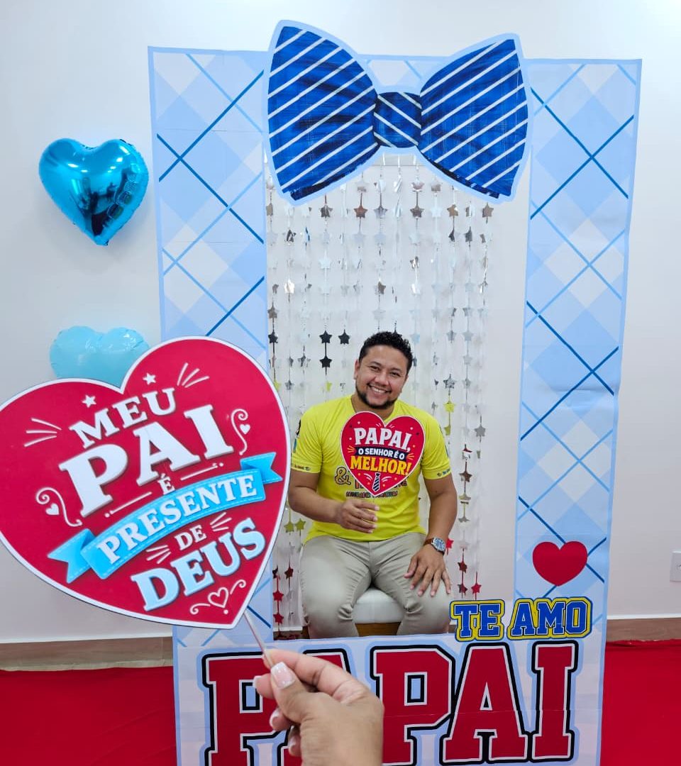 MOLDURA GIGANTE E PLAQUINHAS TE AMO PAPAI